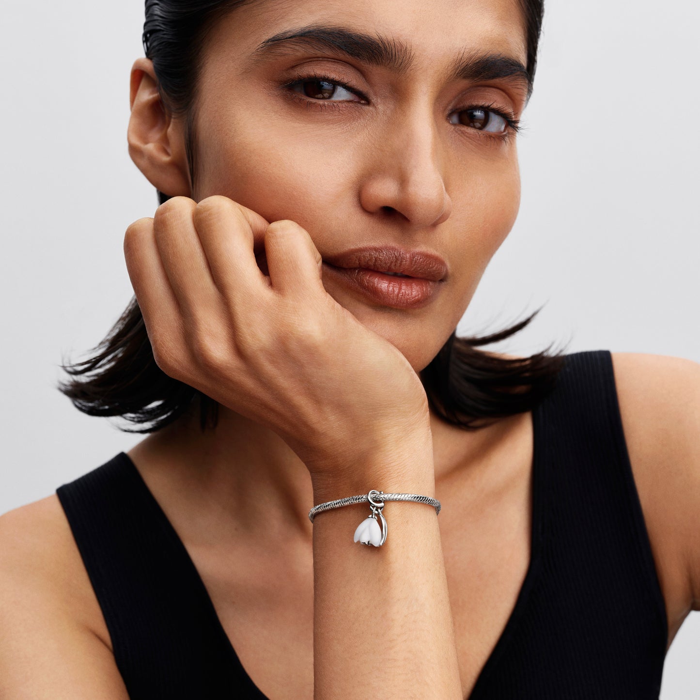 Snowdrop Flower Dangle Charm Premium Fashion Jewelry Gift Collection