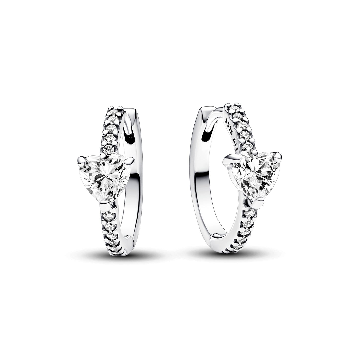 Sparkling Heart Hoop Earrings Popular Style Premium Collection