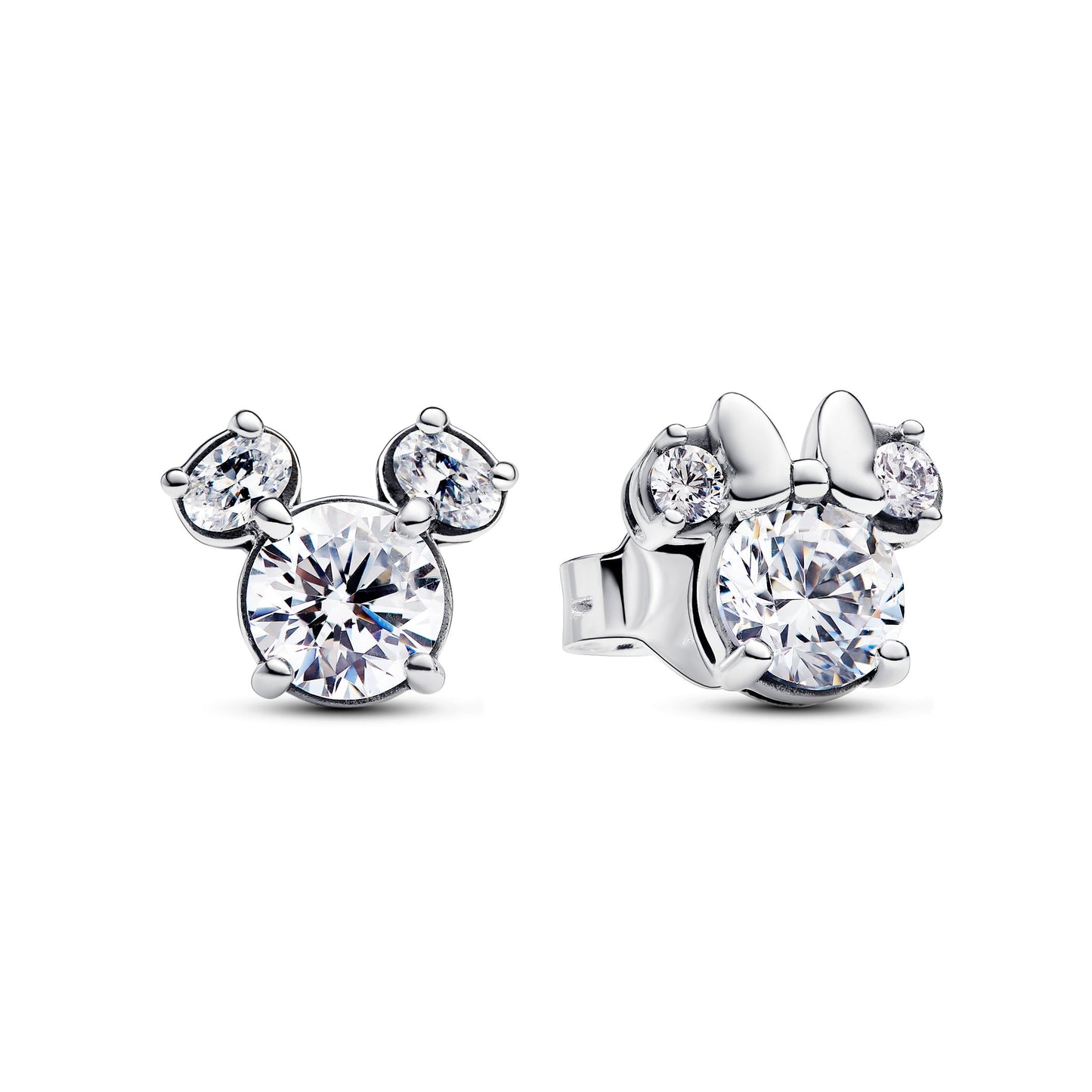 Disney Mickey Mouse & Minnie Mouse Sparkling Stud Earrings Popular Style Premium Collection
