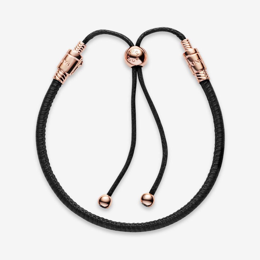 Pandora Moments Leather Slider Bracelet Premium Fashion Jewelry Gift Collection