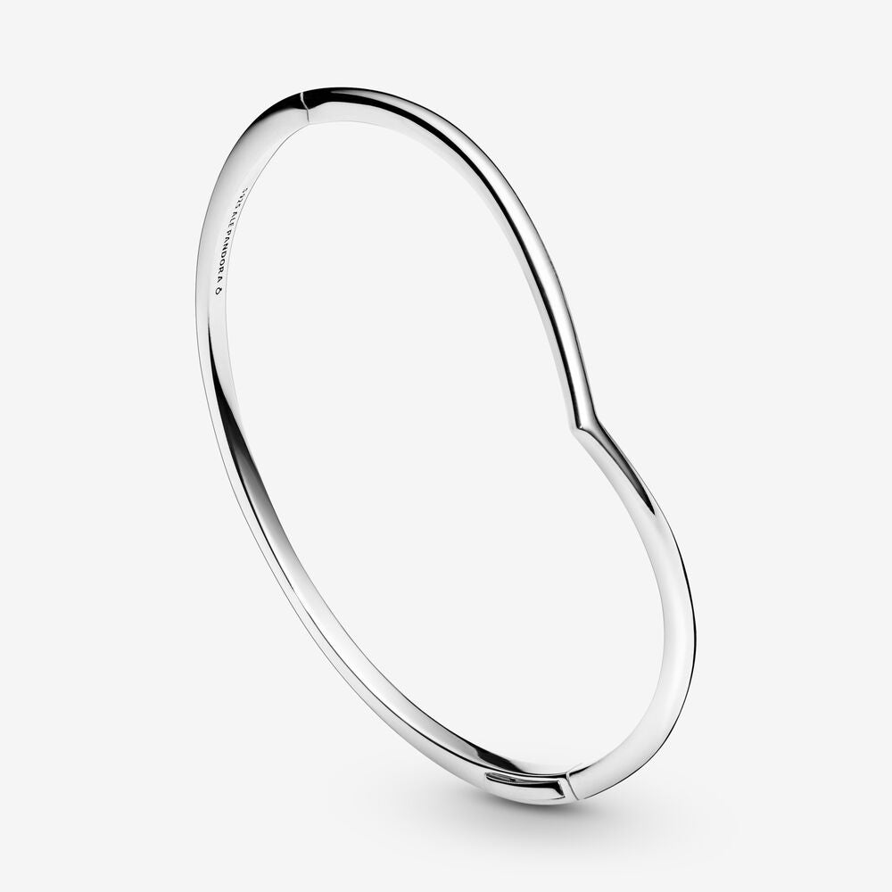Polished Wishbone Bangle Premium Fashion Jewelry Gift Collection