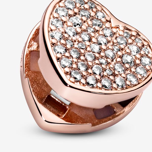 Pavé Heart Clip Charm Premium Fashion Jewelry Gift Collection