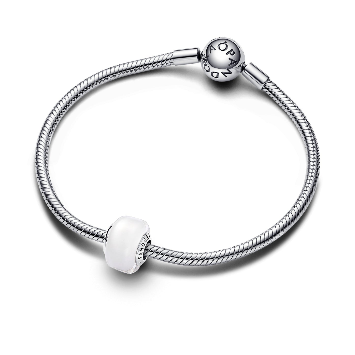 White Mini Murano Glass Charm Premium Fashion Jewelry Gift Collection