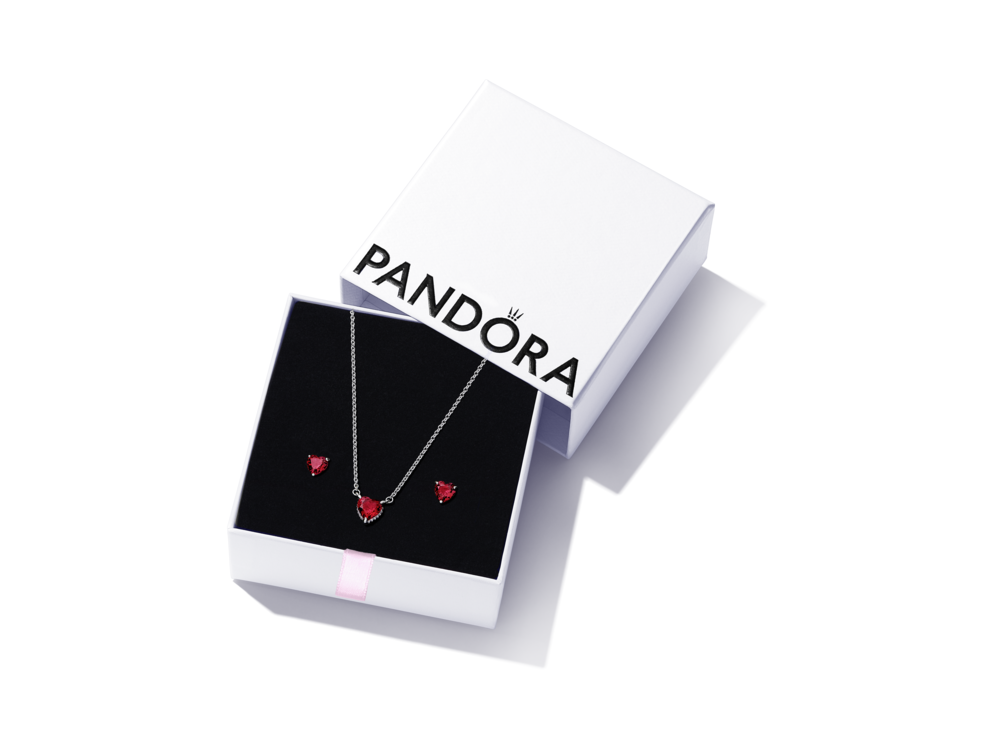 Sparkling Red Heart Gift Set Premium Fashion Jewelry Gift Collection