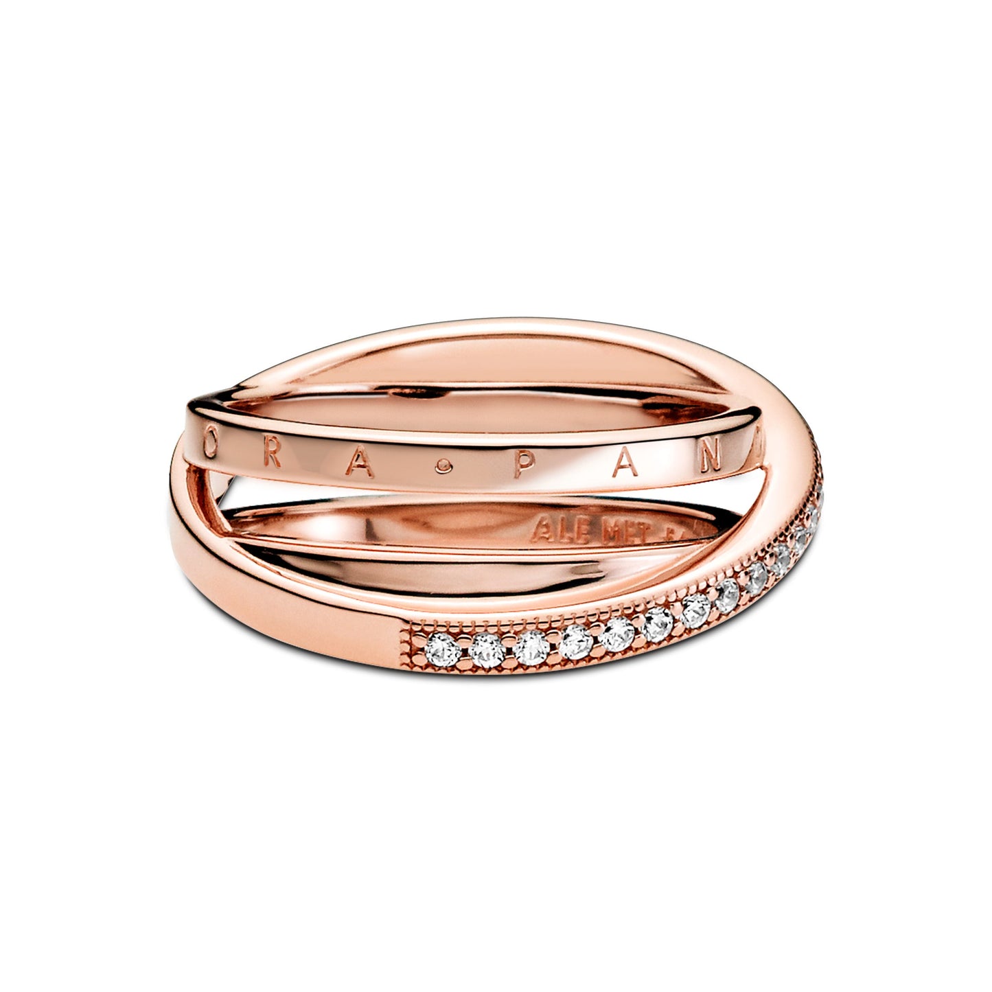 Crossover Pavé Triple Band Ring Popular Style Premium Collection