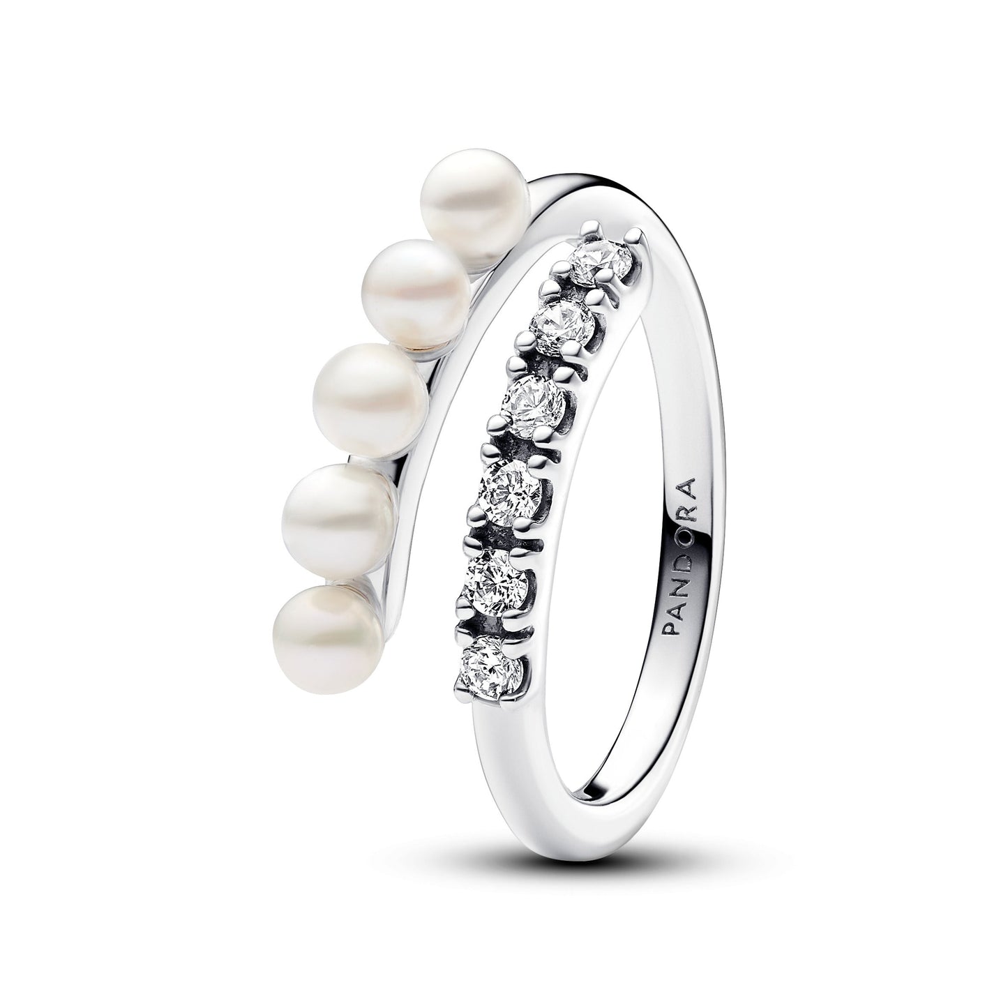 Treated Freshwater Cultured Pearls & Pavé Open Ring Popular Style Premium Collection