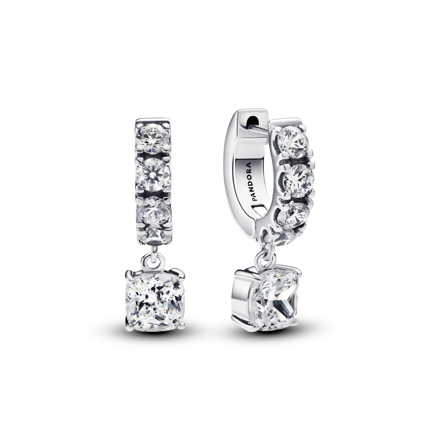 Pavé Dangle Hoop Earrings Popular Style Premium Collection