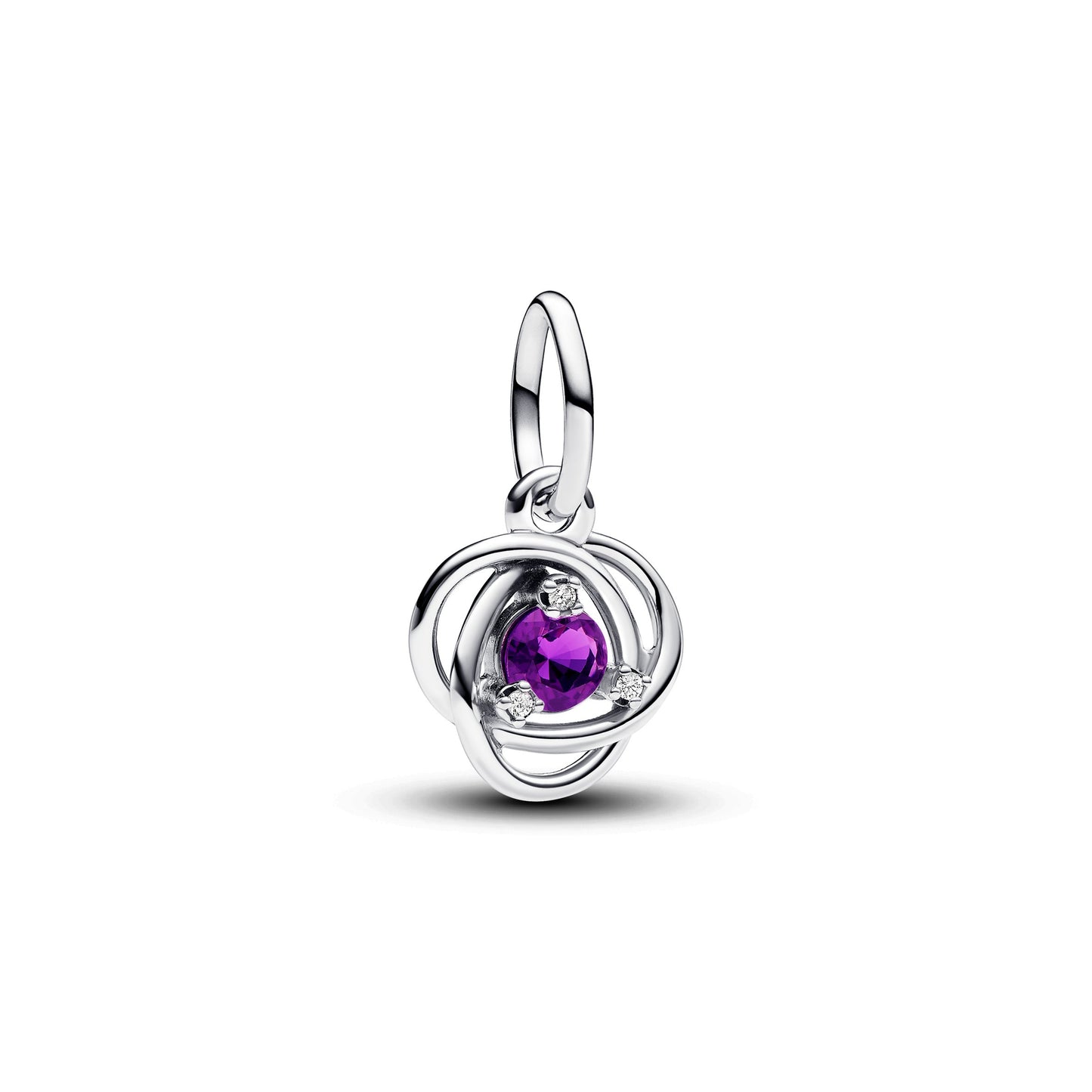 February Purple Eternity Circle Dangle Charm Premium Fashion Jewelry Gift Collection