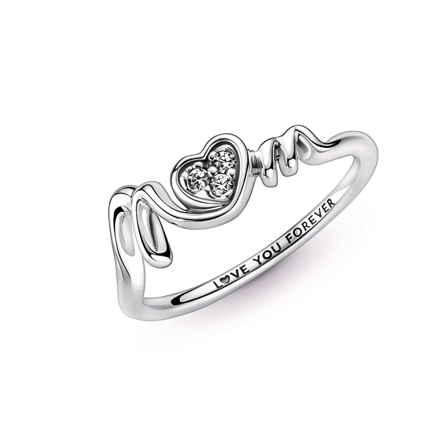 Mum Pavé Heart Ring Popular Style Premium Collection