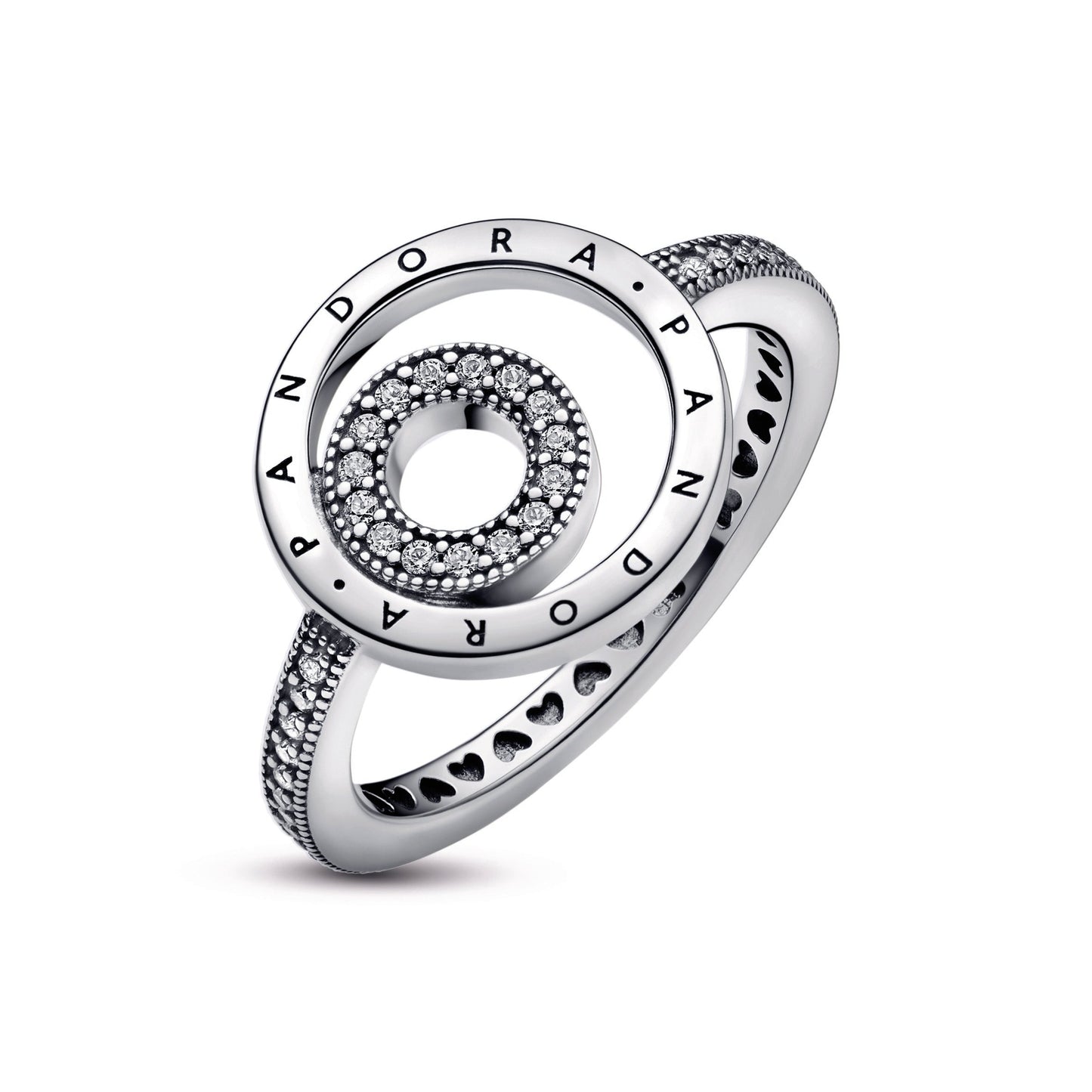 Pandora Signature Logo Circles Pavé Ring Popular Style Premium Collection