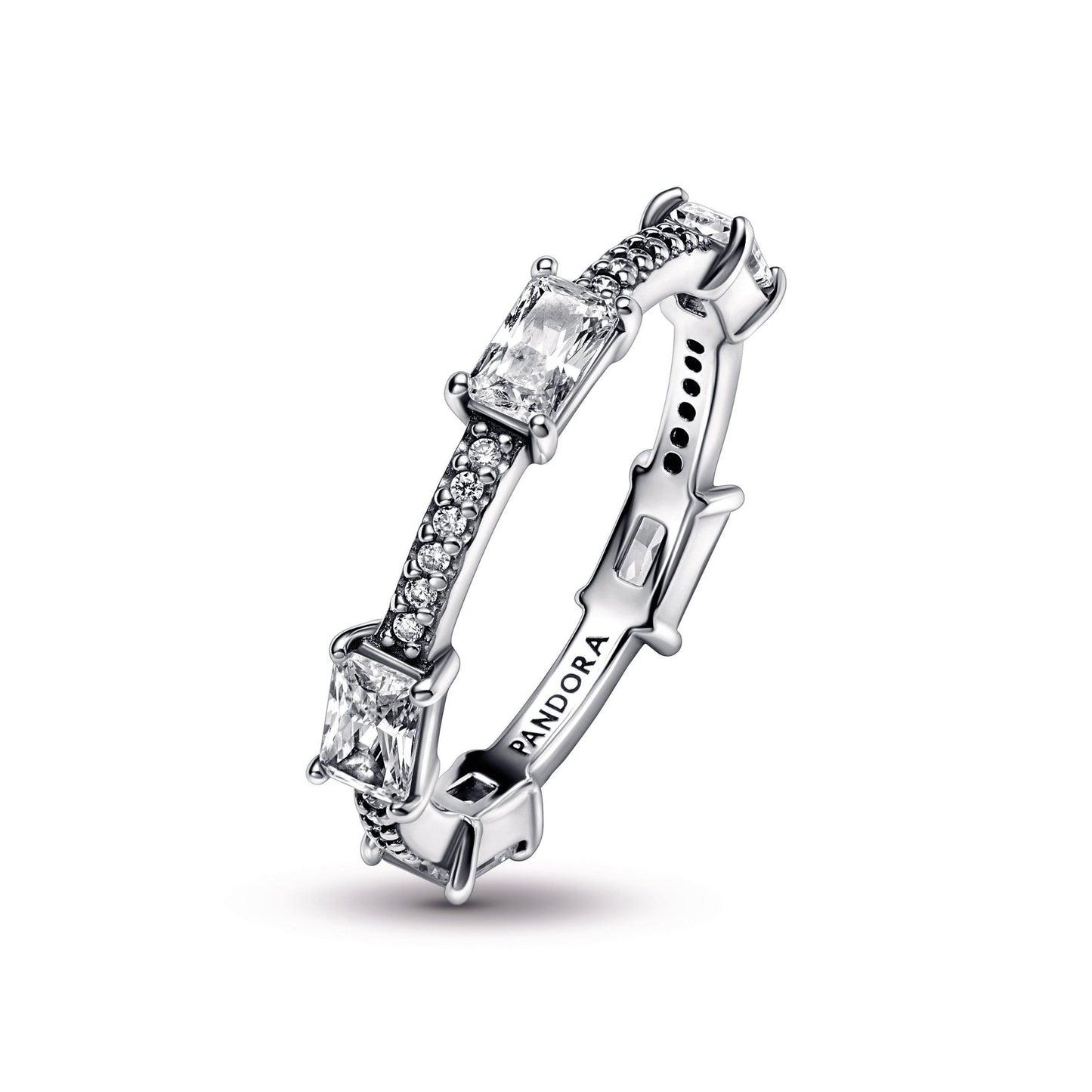 Rectangular Bars Sparkling Pavé Ring Popular Style Premium Collection