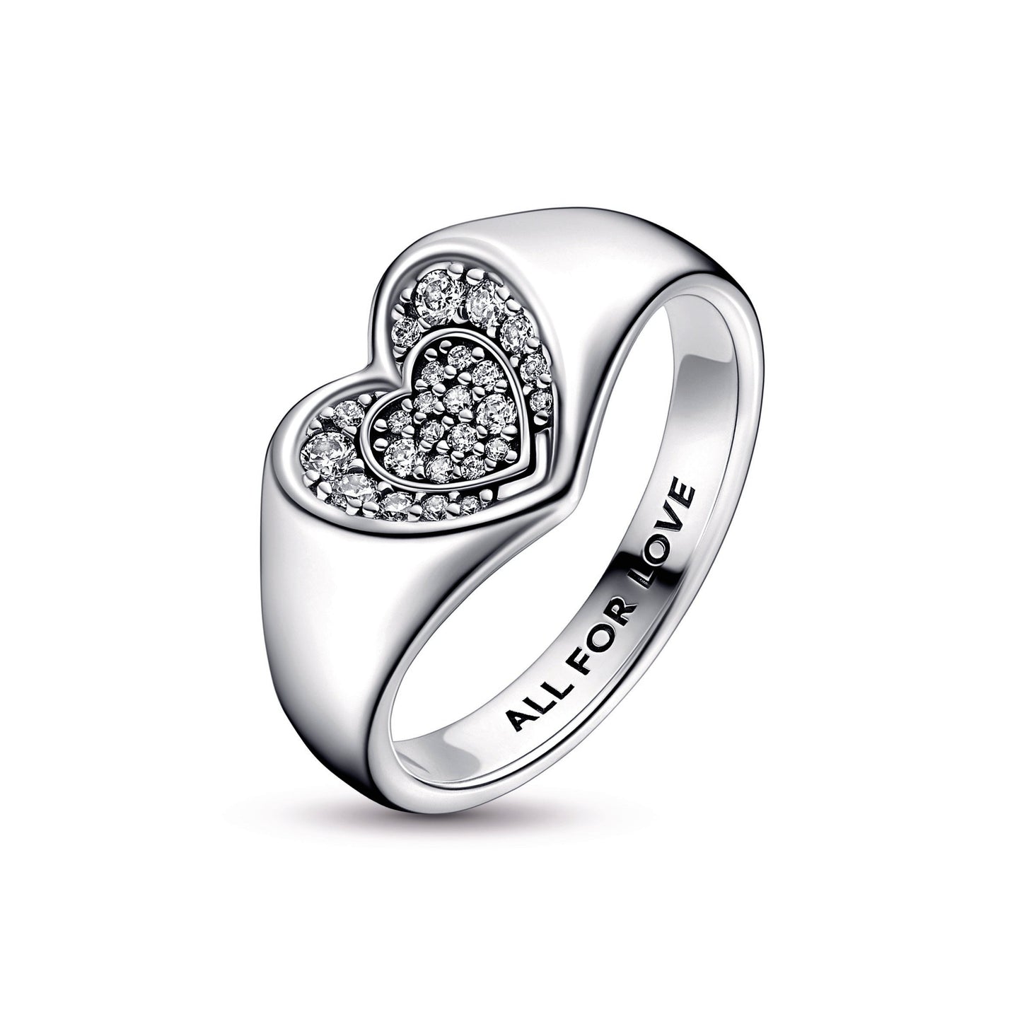 Radiant Heart Pavé Signet Ring Popular Style Premium Collection