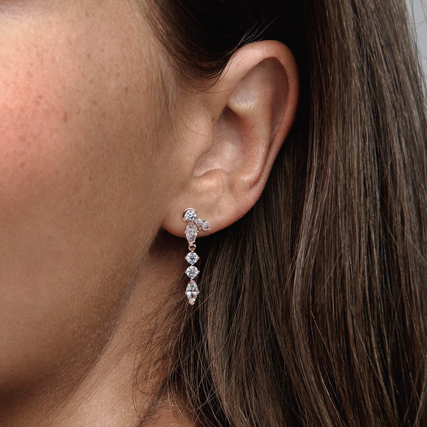 Sparkling Herbarium Cluster Drop Earrings Popular Style Premium Collection