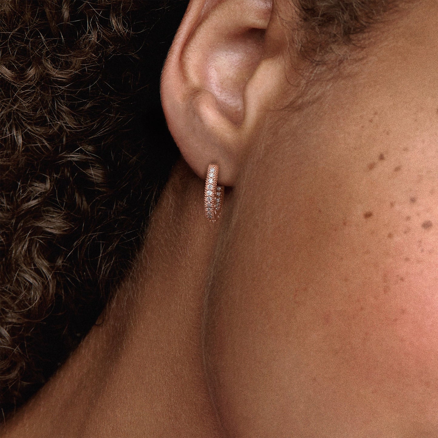Pavé Heart Hoop Earrings Popular Style Premium Collection