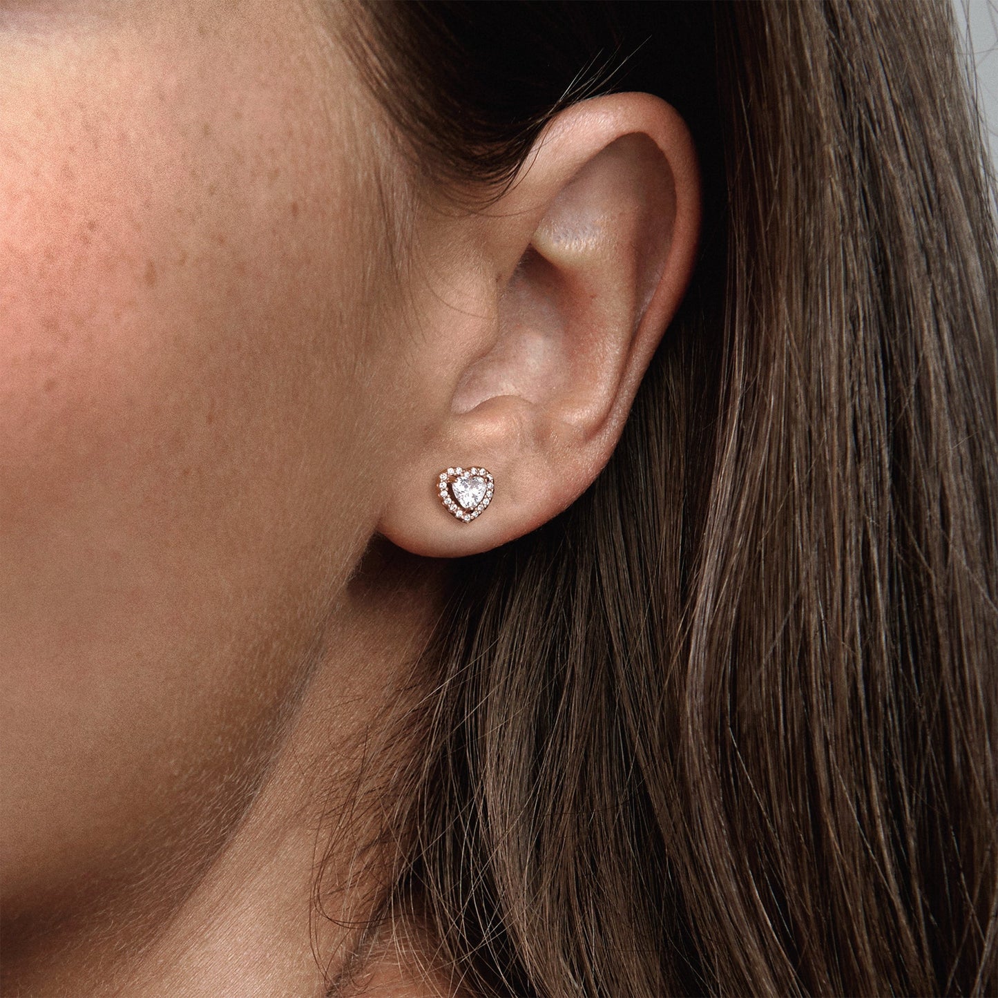 Sparkling Elevated Heart Stud Earrings Popular Style Premium Collection