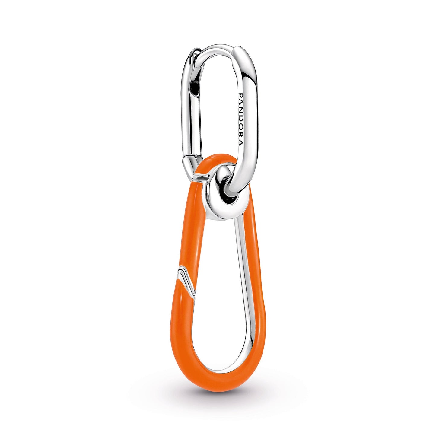 Pandora ME Bright Orange Hoop Link Earring Popular Style Premium Collection