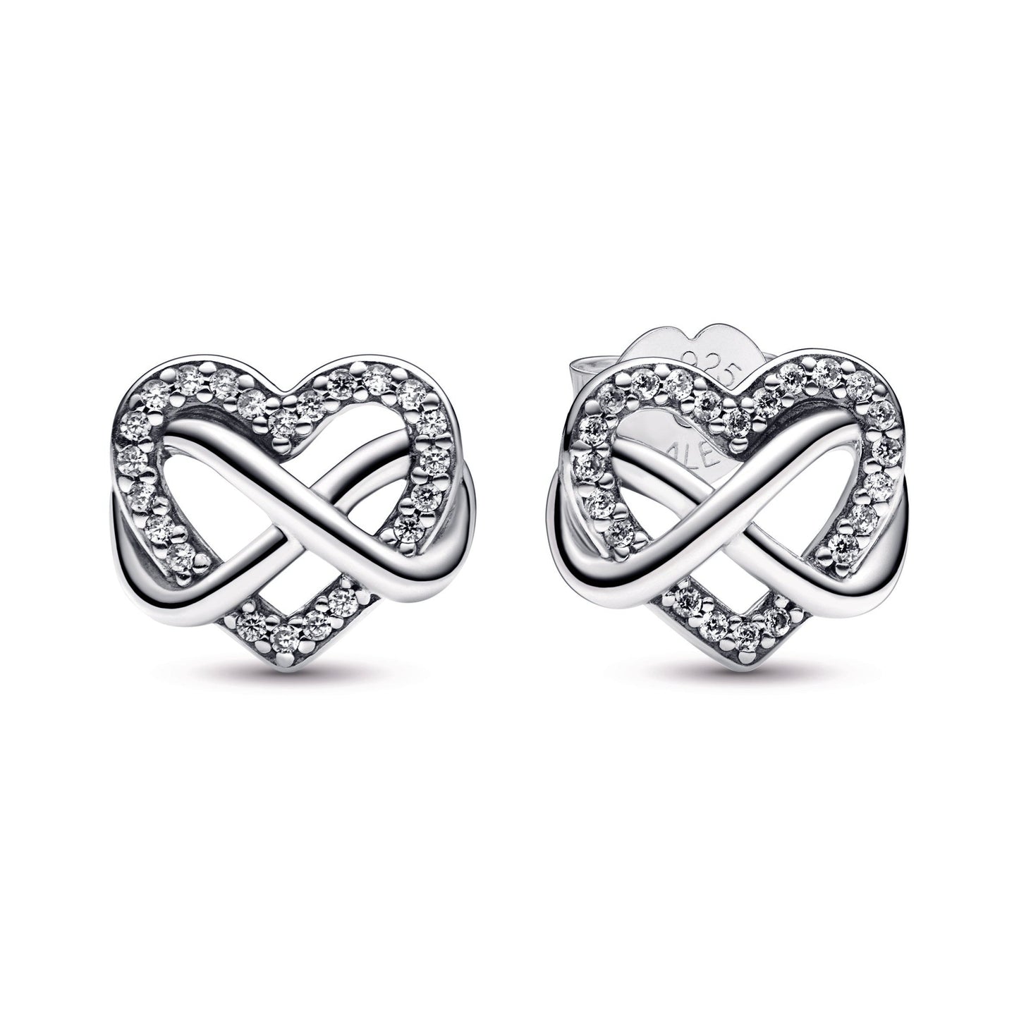 Sparkling Infinity Heart Stud Earrings Popular Style Premium Collection