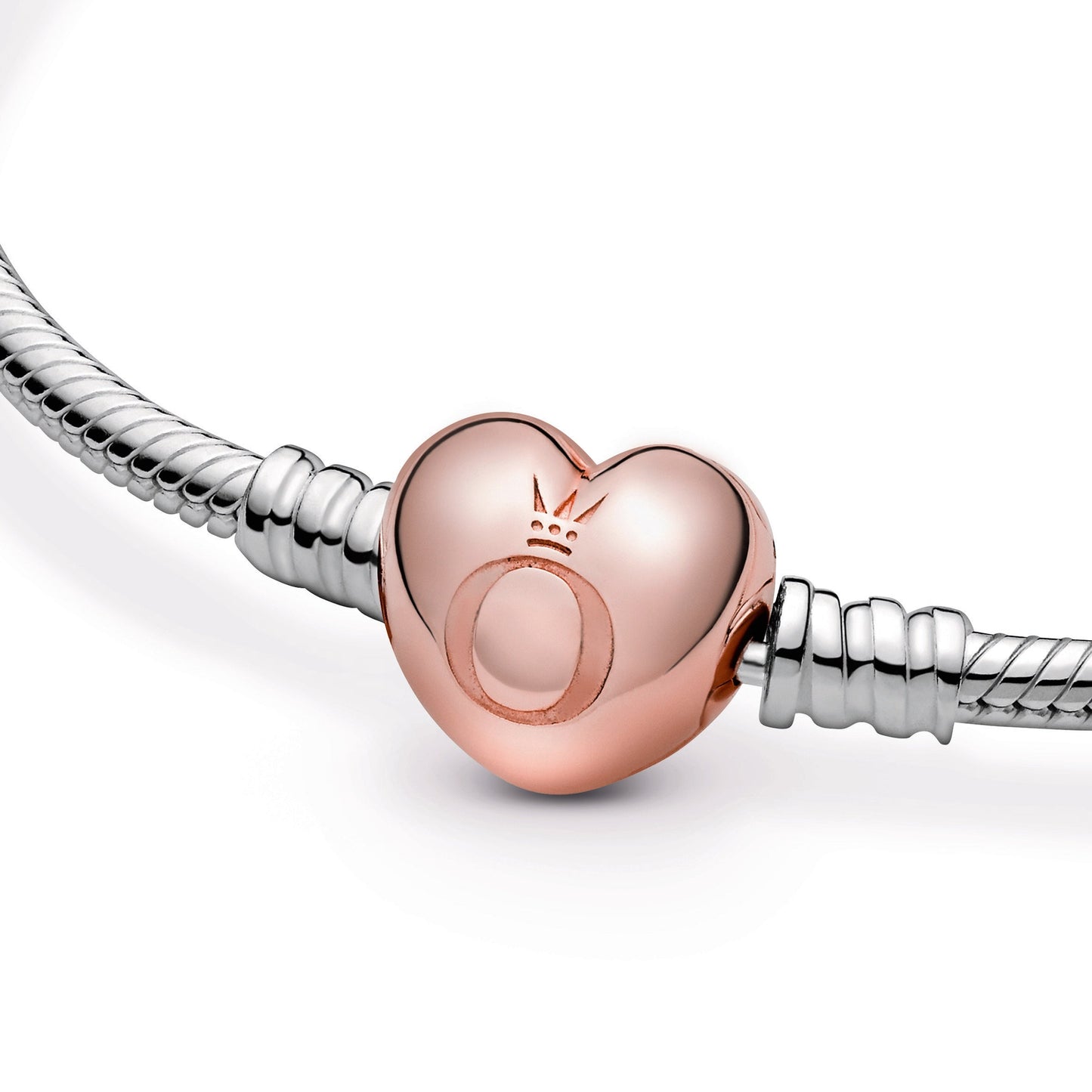 Moments Heart & Snake Chain Bracelet Premium Fashion Jewelry Gift Collection