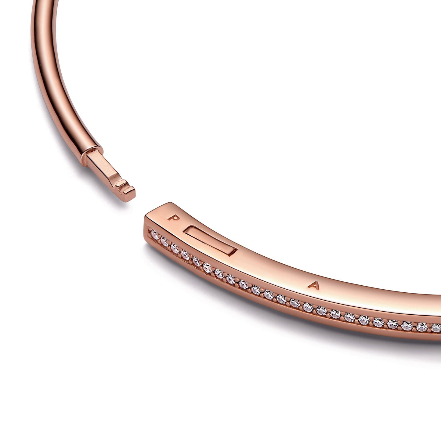 Pandora Signature I-D Pavé Bangle Premium Fashion Jewelry Gift Collection