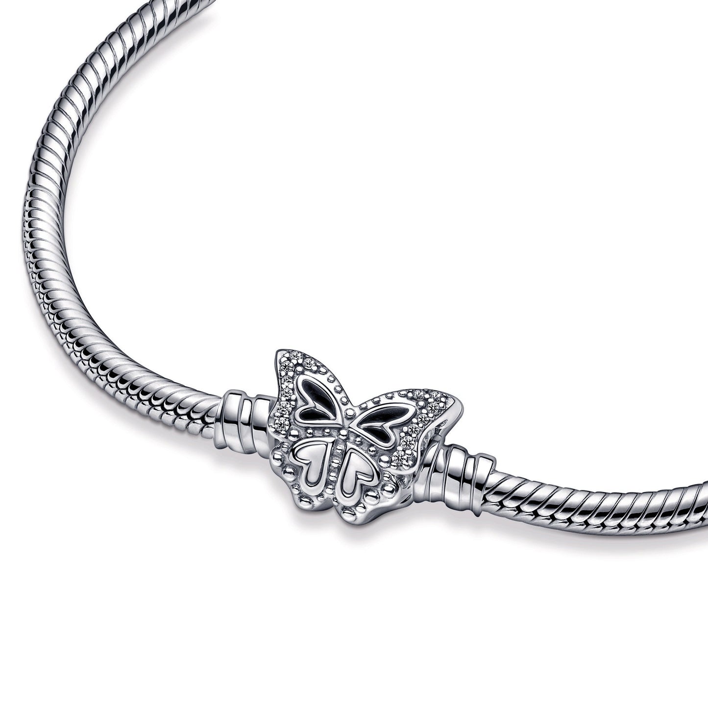 Pandora Moments Butterfly Clasp Snake Chain Bracelet Premium Fashion Jewelry Gift Collection