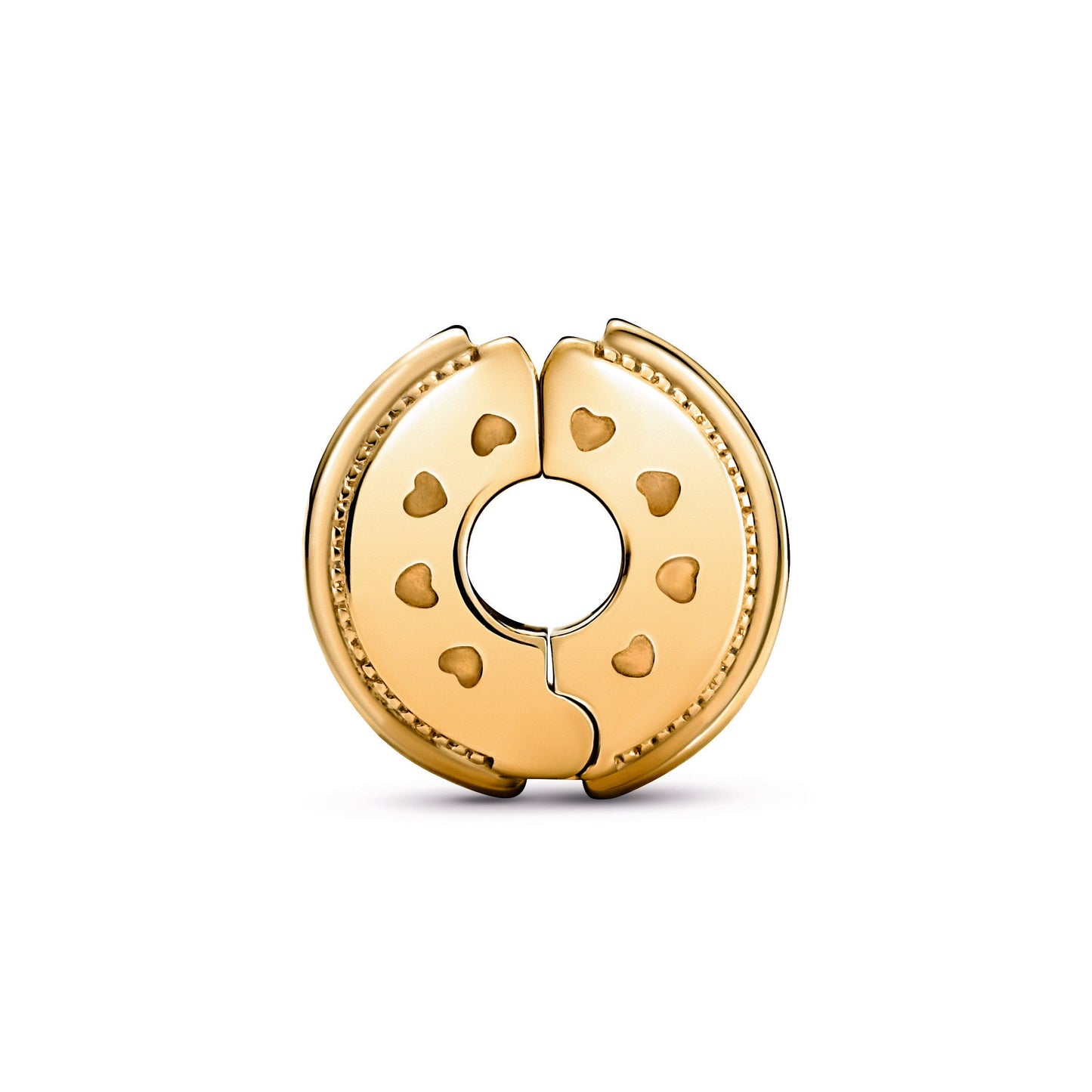 Sparkling Pavé Lines & Logo Clip Charm Premium Fashion Jewelry Gift Collection