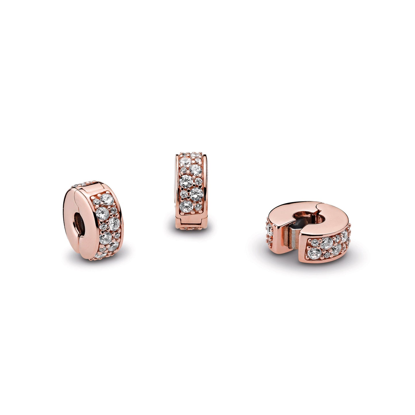 Clear Pavé Clip Charm Premium Fashion Jewelry Gift Collection