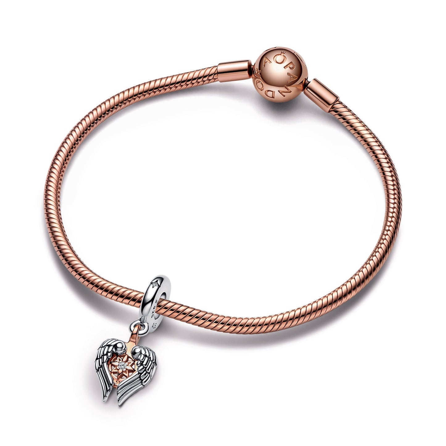 Celestial Compass Angel Wings Dangle Charm Premium Fashion Jewelry Gift Collection