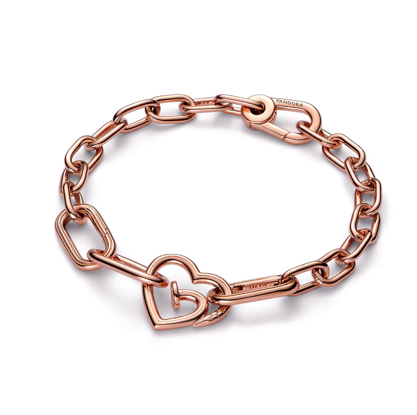 Pandora ME Nailed Heart Styling Double Link Premium Fashion Jewelry Gift Collection