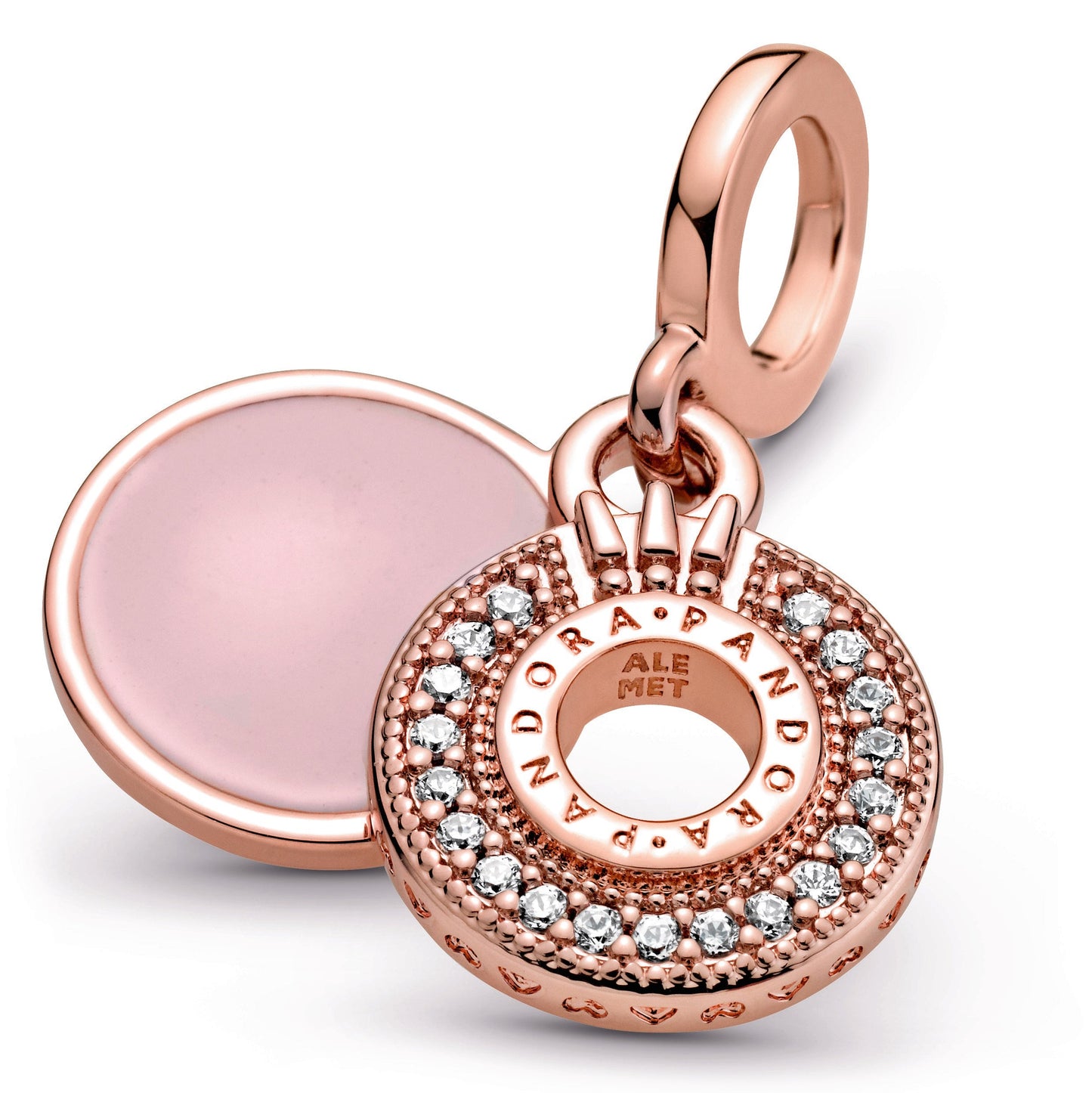 Sparkling Pavé Crown O Dangle Charm Premium Fashion Jewelry Gift Collection