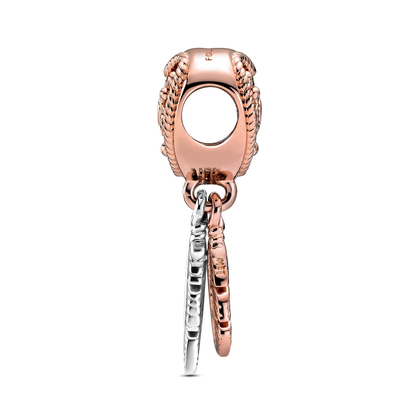 Openwork Heart & Two Feathers Dreamcatcher Charm Premium Fashion Jewelry Gift Collection