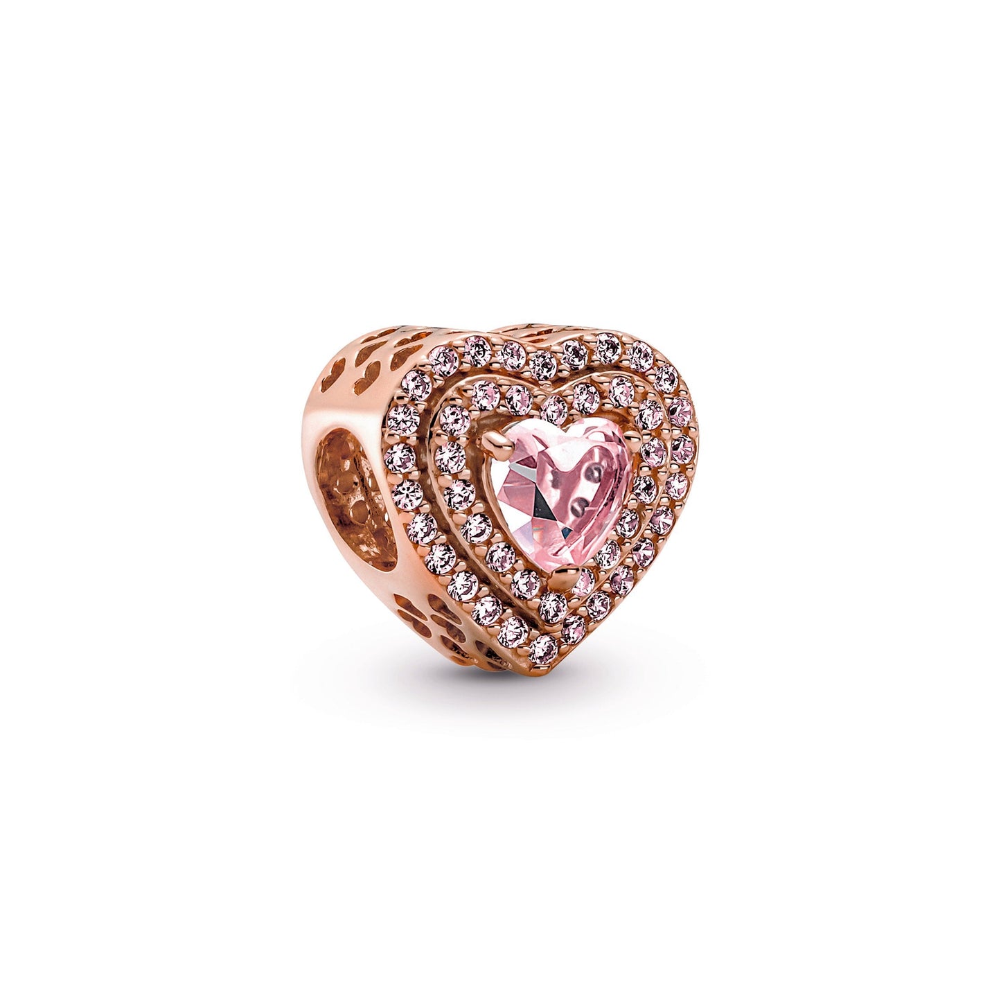 Sparkling Levelled Heart Charm Premium Fashion Jewelry Gift Collection