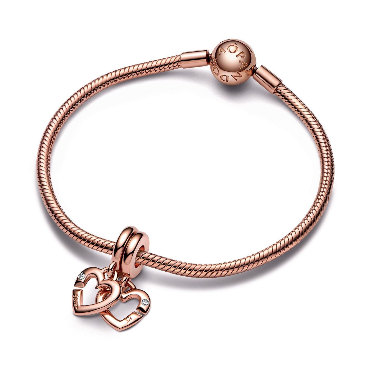Linked Sister Hearts Split Dangle Charm Premium Fashion Jewelry Gift Collection