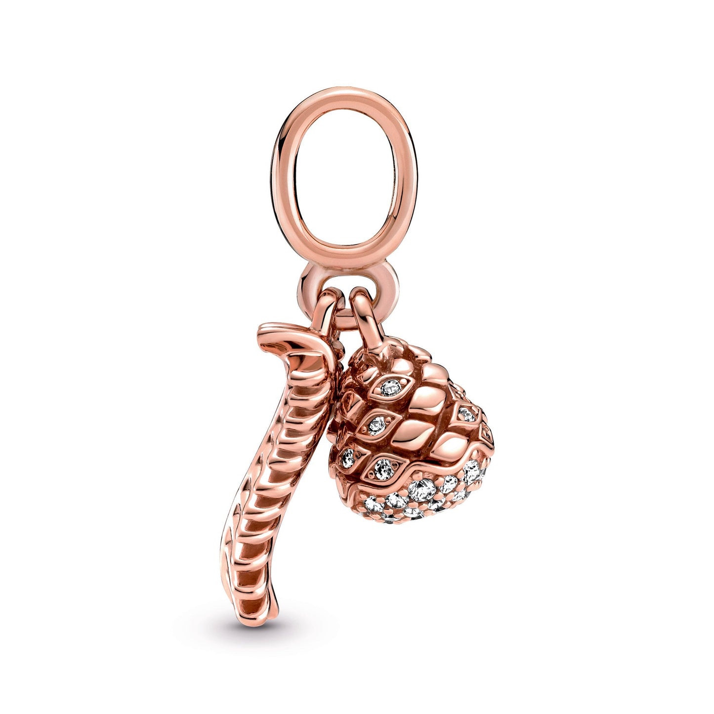 Sparkling Pine Cone Dangle Charm Premium Fashion Jewelry Gift Collection