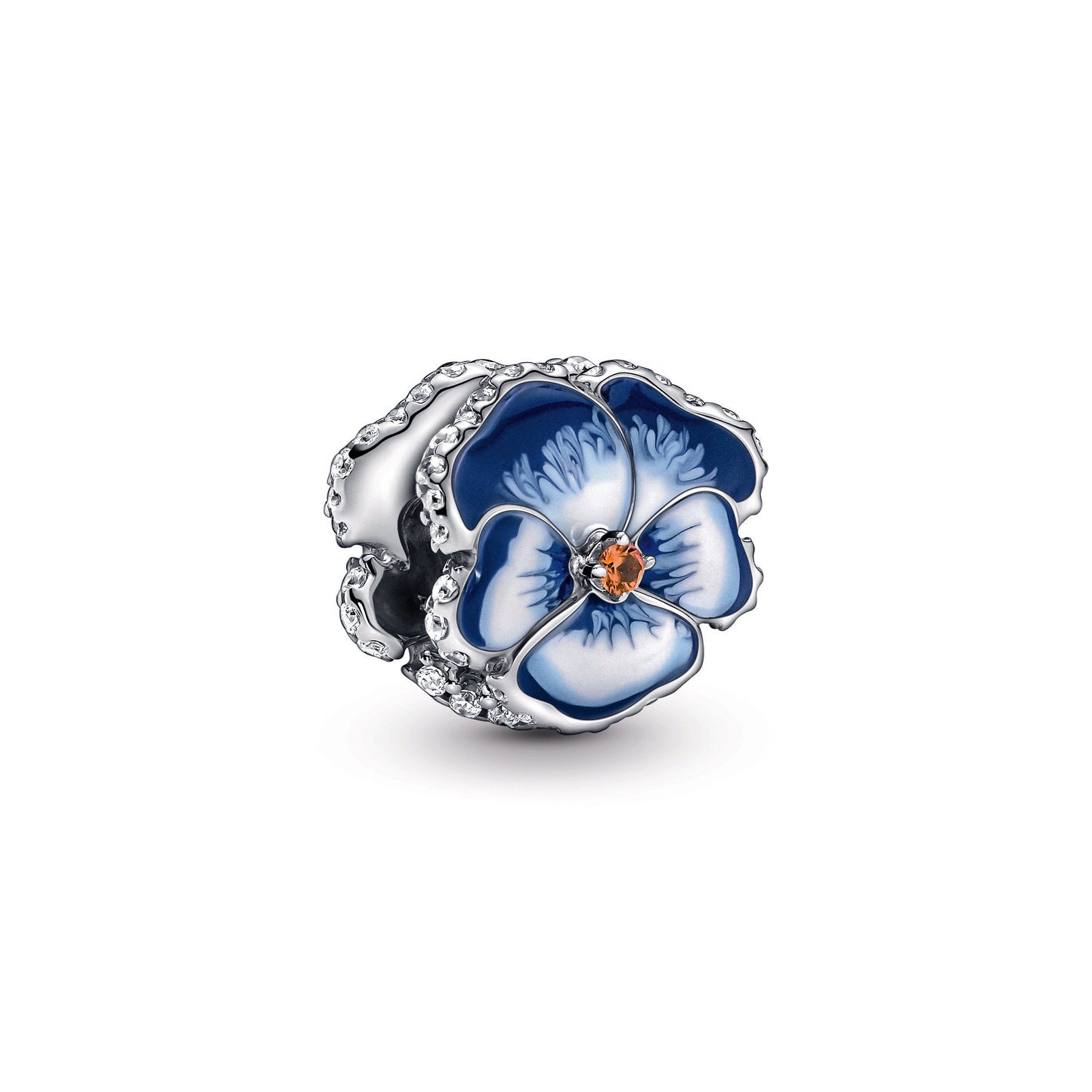Blue Pansy Flower Charm Premium Fashion Jewelry Gift Collection