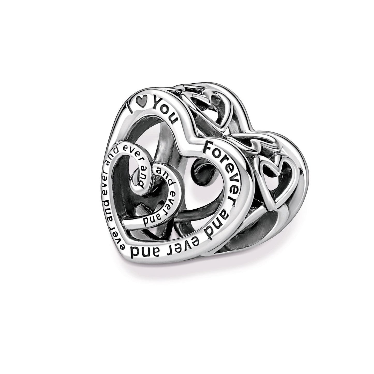 Entwined Infinite Hearts Charm Premium Fashion Jewelry Gift Collection