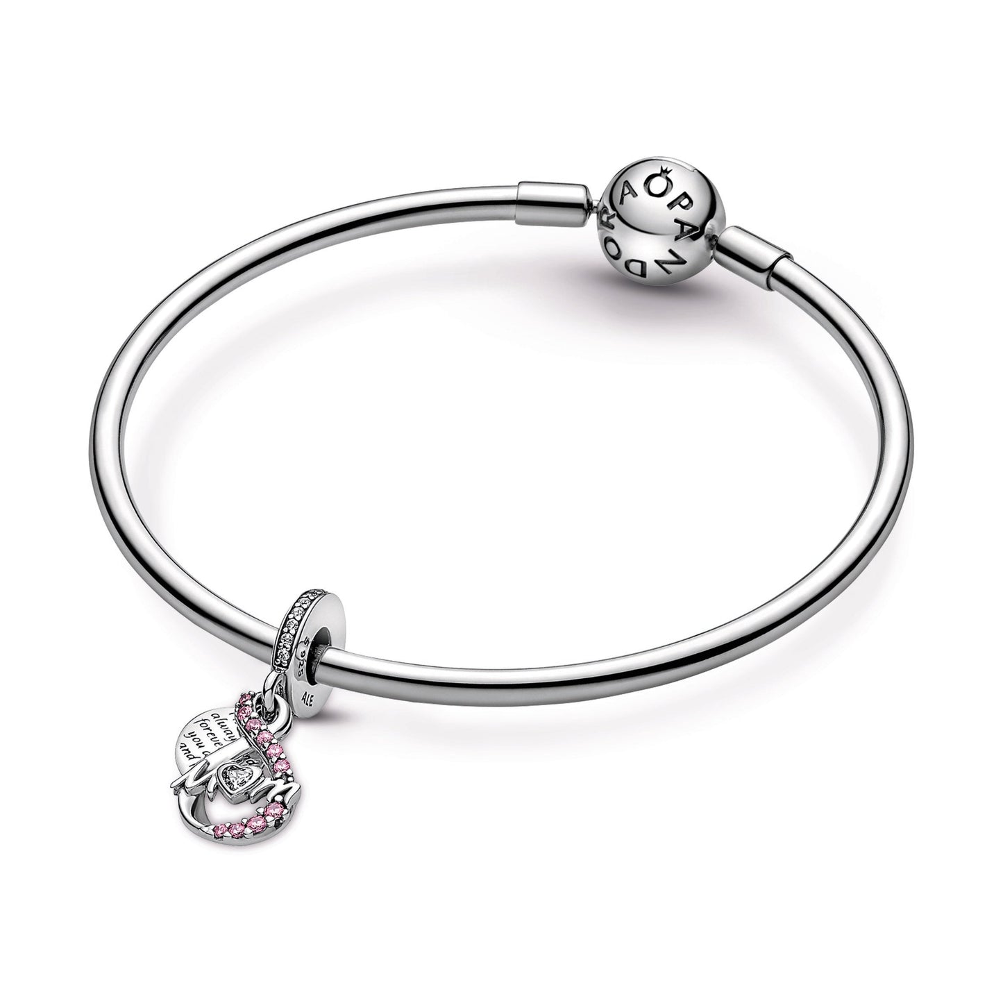 Mum Infinity Pavé Double Dangle Charm Premium Fashion Jewelry Gift Collection