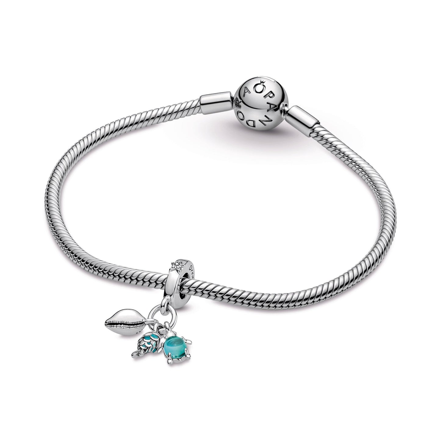 Fish, Sea Turtle & Conch Triple Dangle Charm Premium Fashion Jewelry Gift Collection