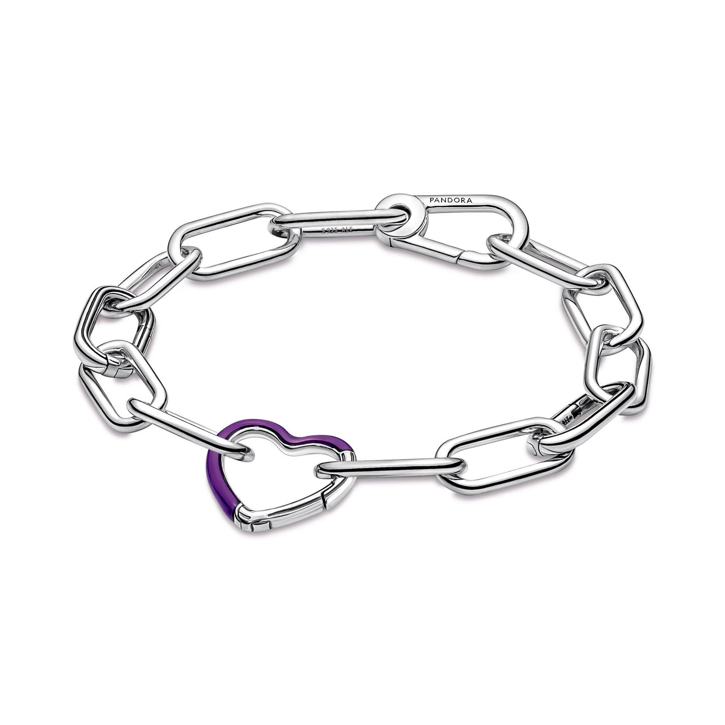 Pandora ME Bright Purple Styling Heart Connector Premium Fashion Jewelry Gift Collection