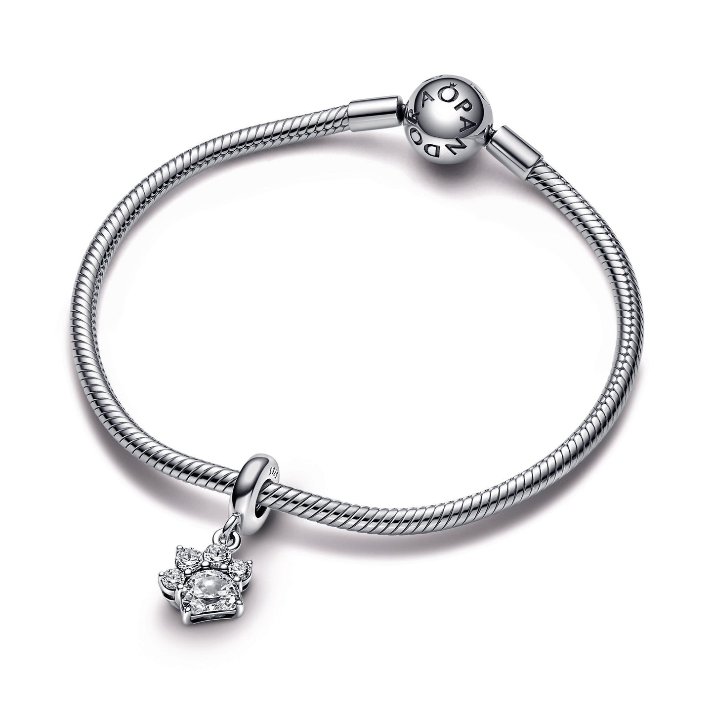 Sparkling Pet Paw Print Dangle Charm Premium Fashion Jewelry Gift Collection