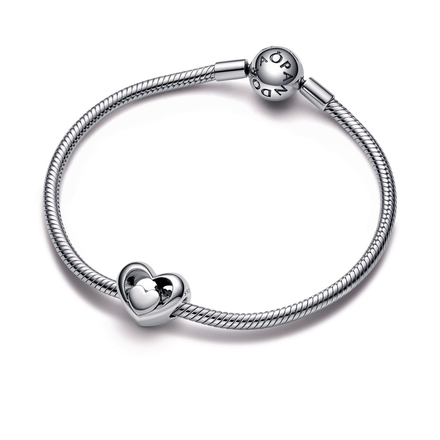 Openwork Heart & Script Charm Premium Fashion Jewelry Gift Collection