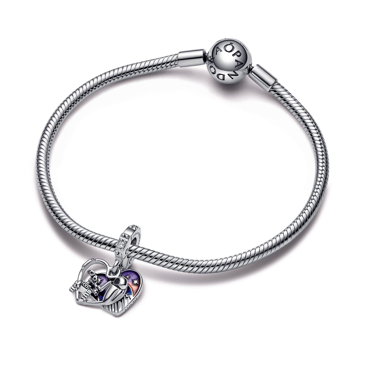 Disney Pixar Wall-E & Eve Glow-in-the-dark Dangle Charm Premium Fashion Jewelry Gift Collection