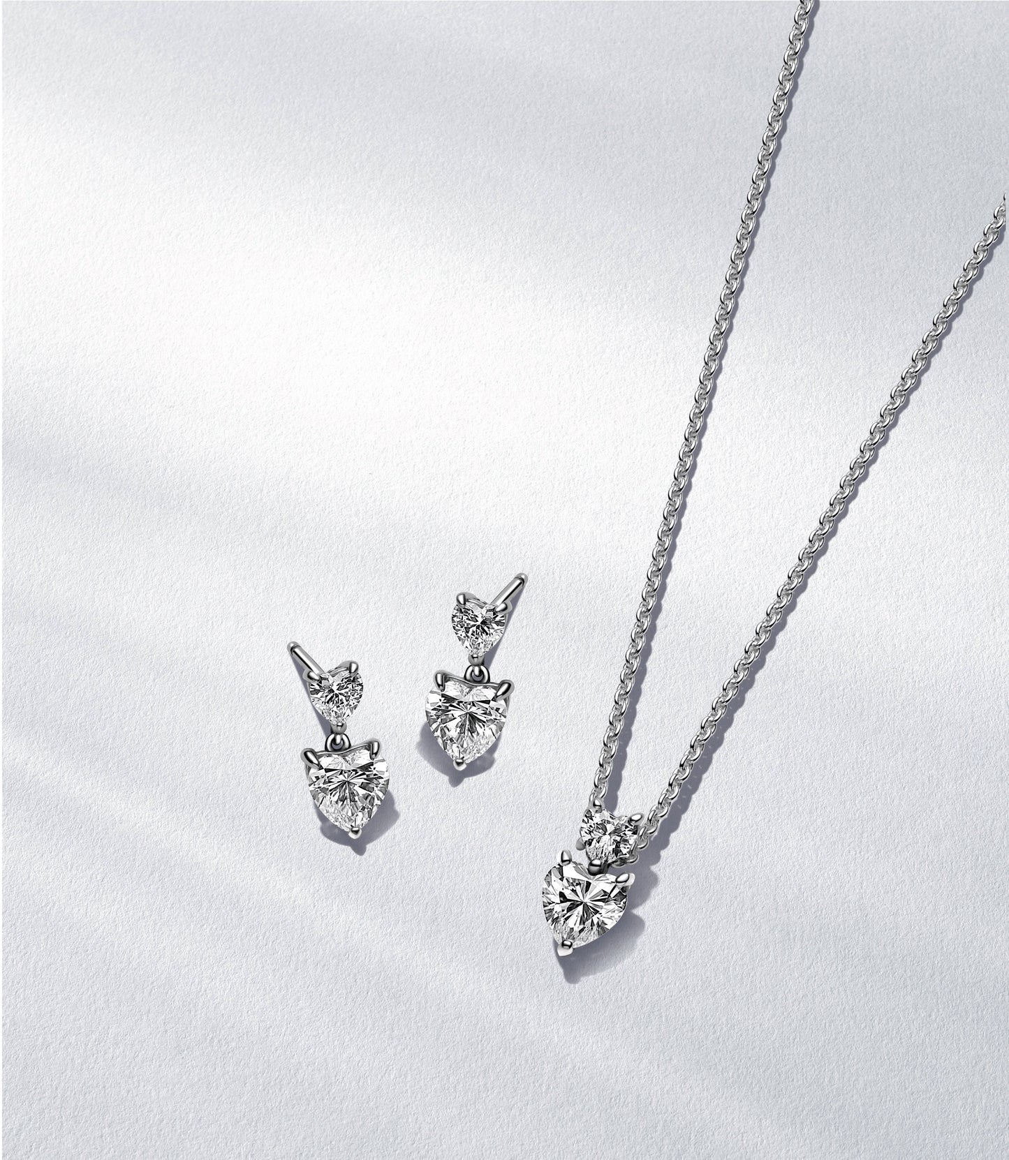 Timeless Hearts Necklace & Earring Gift Set Premium Fashion Jewelry Gift Collection