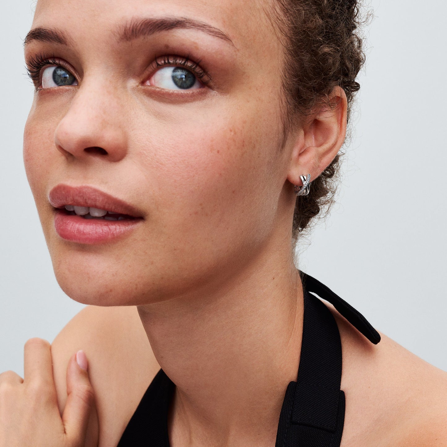 Crossover Pavé Hoop Earrings Popular Style Premium Collection