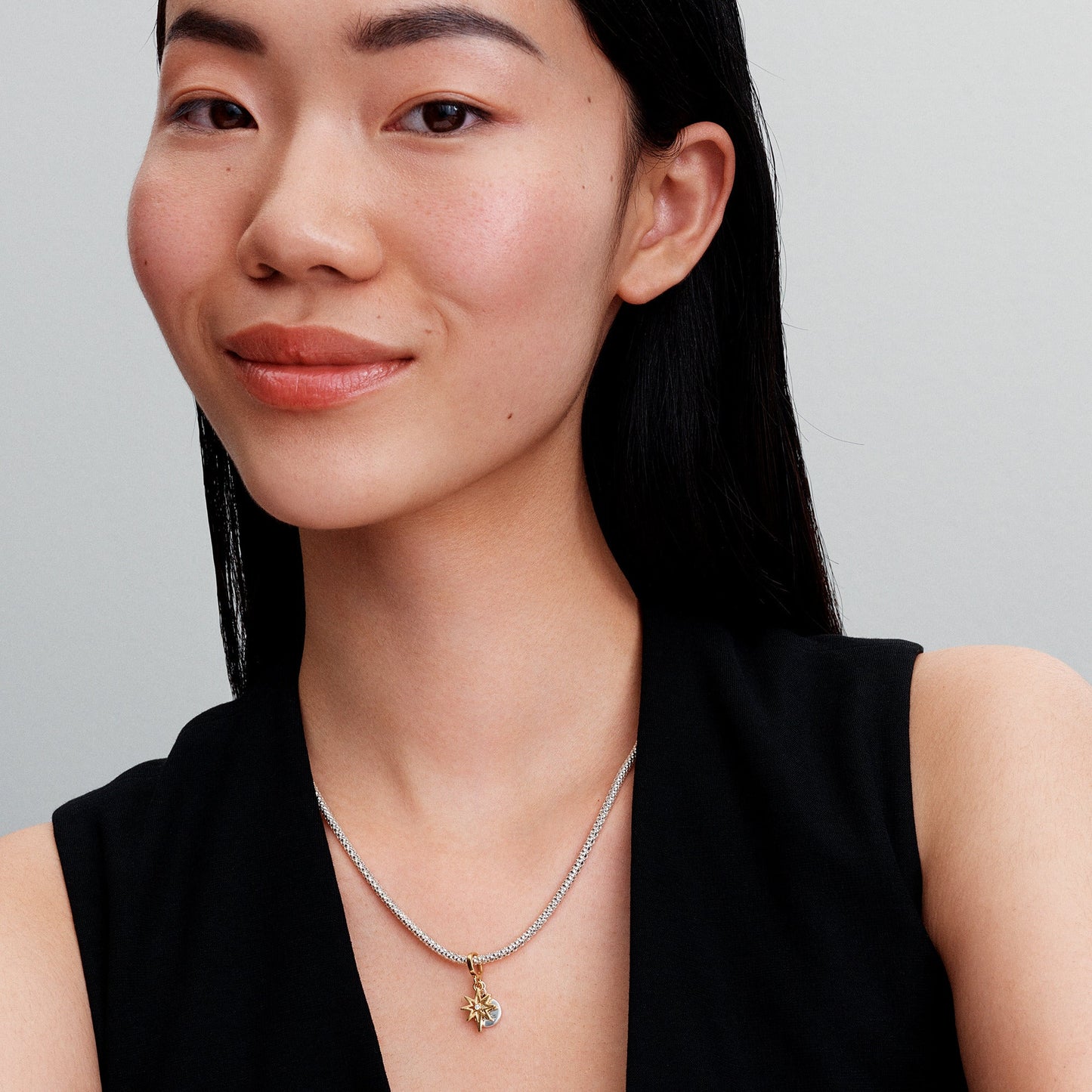 Engravable North Star Lab-grown Diamond Dangle Charm Premium Fashion Jewelry Gift Collection