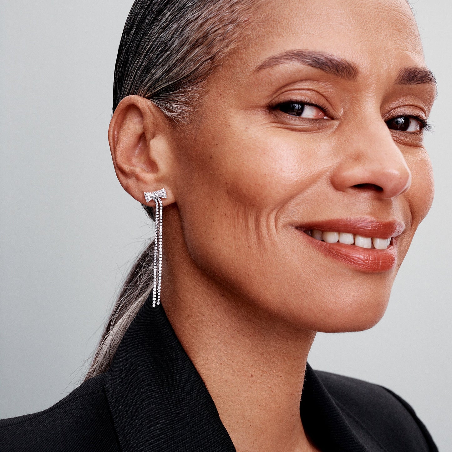 Pavé Bow Drop Earrings Popular Style Premium Collection