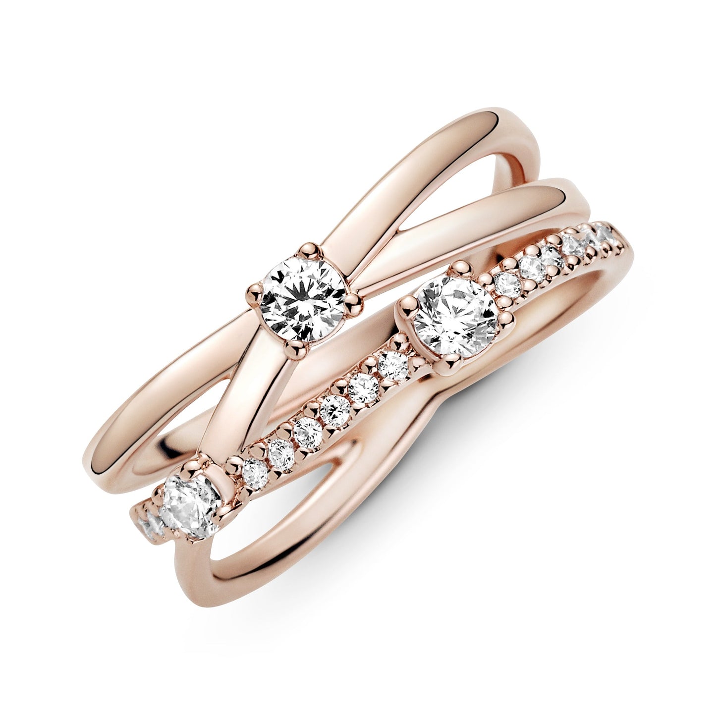 Sparkling Triple Band Ring Popular Style Premium Collection