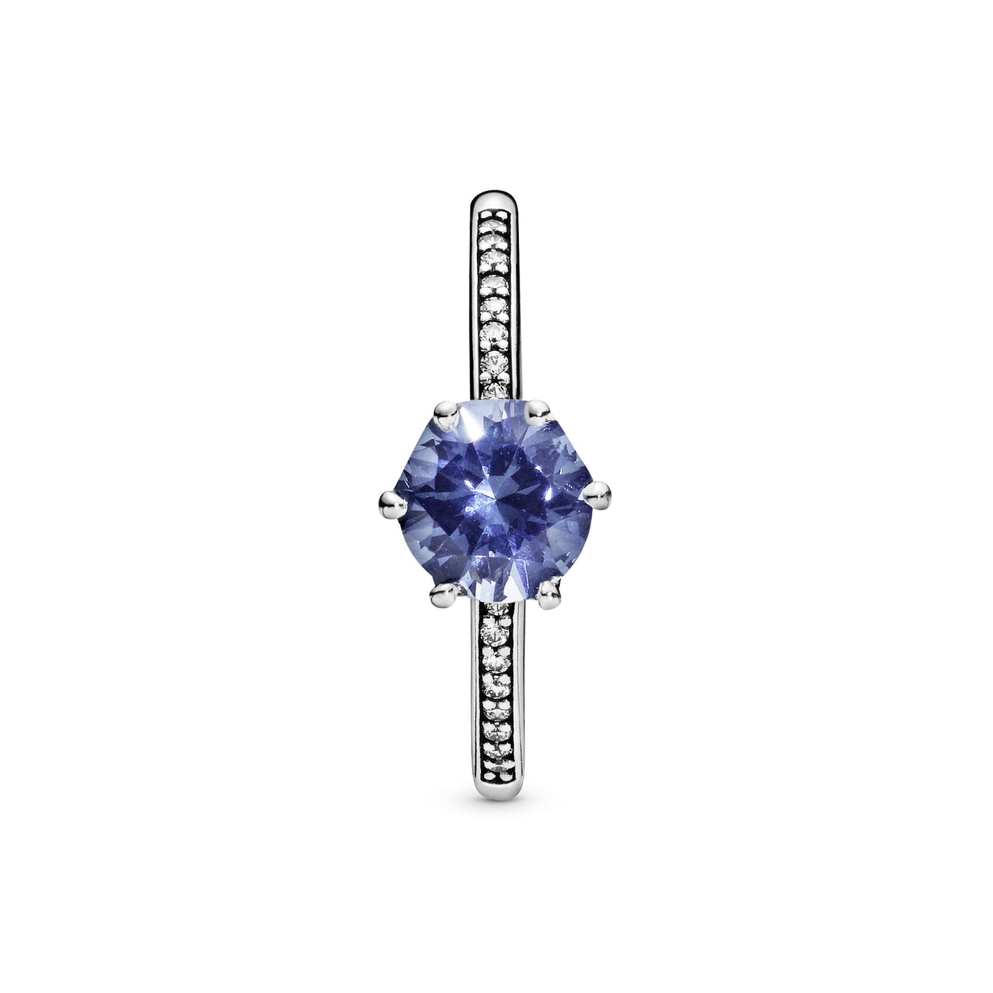 Blue Sparkling Crown Ring Popular Style Premium Collection