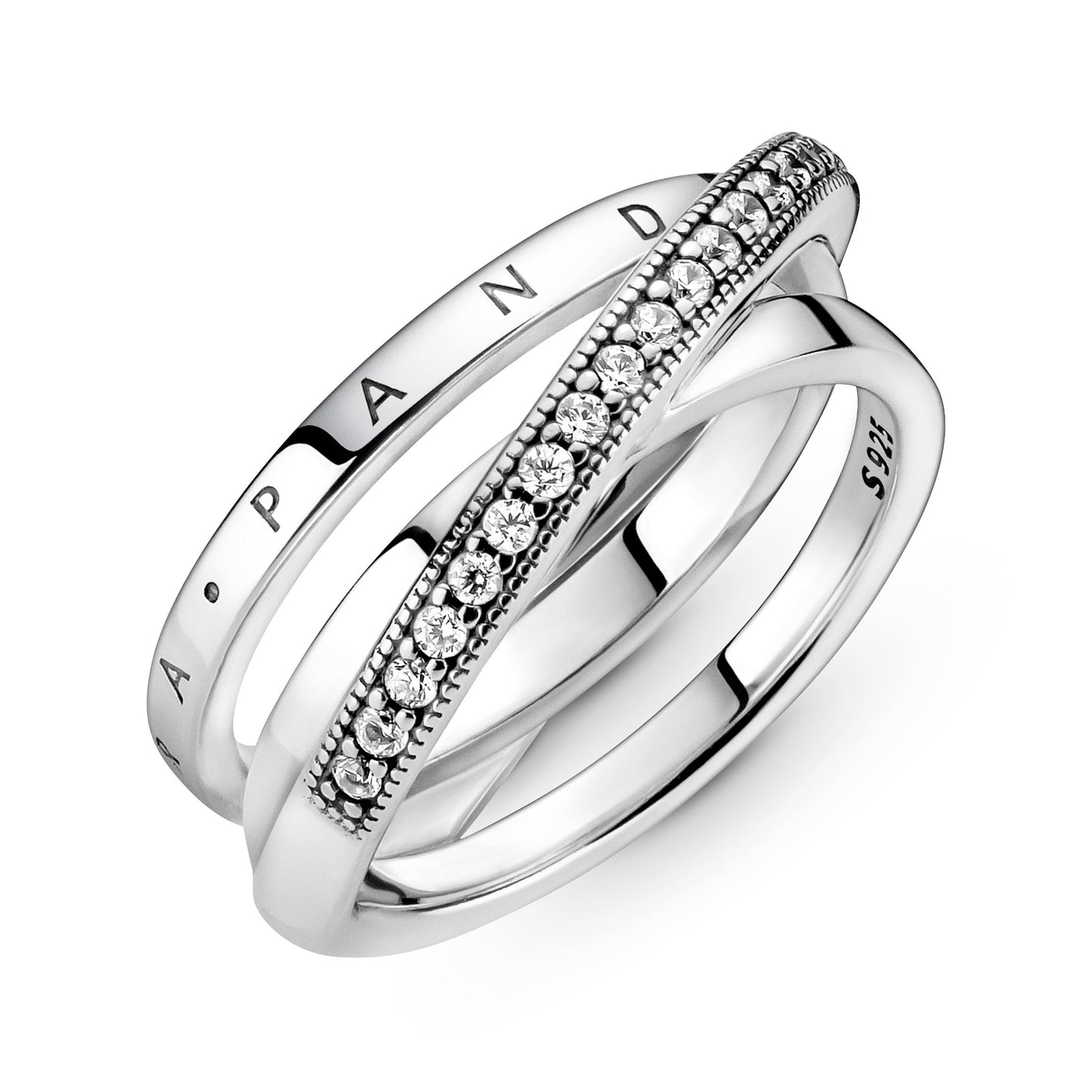 Crossover Pavé Triple Band Ring Popular Style Premium Collection