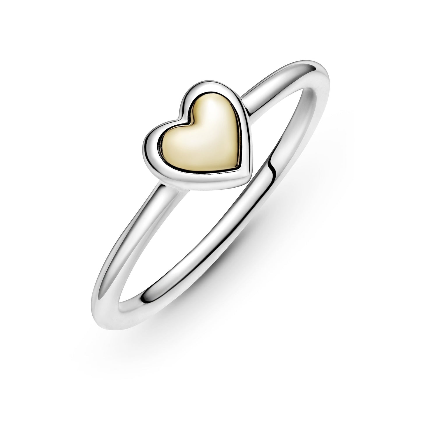 Domed Golden Heart Ring Popular Style Premium Collection