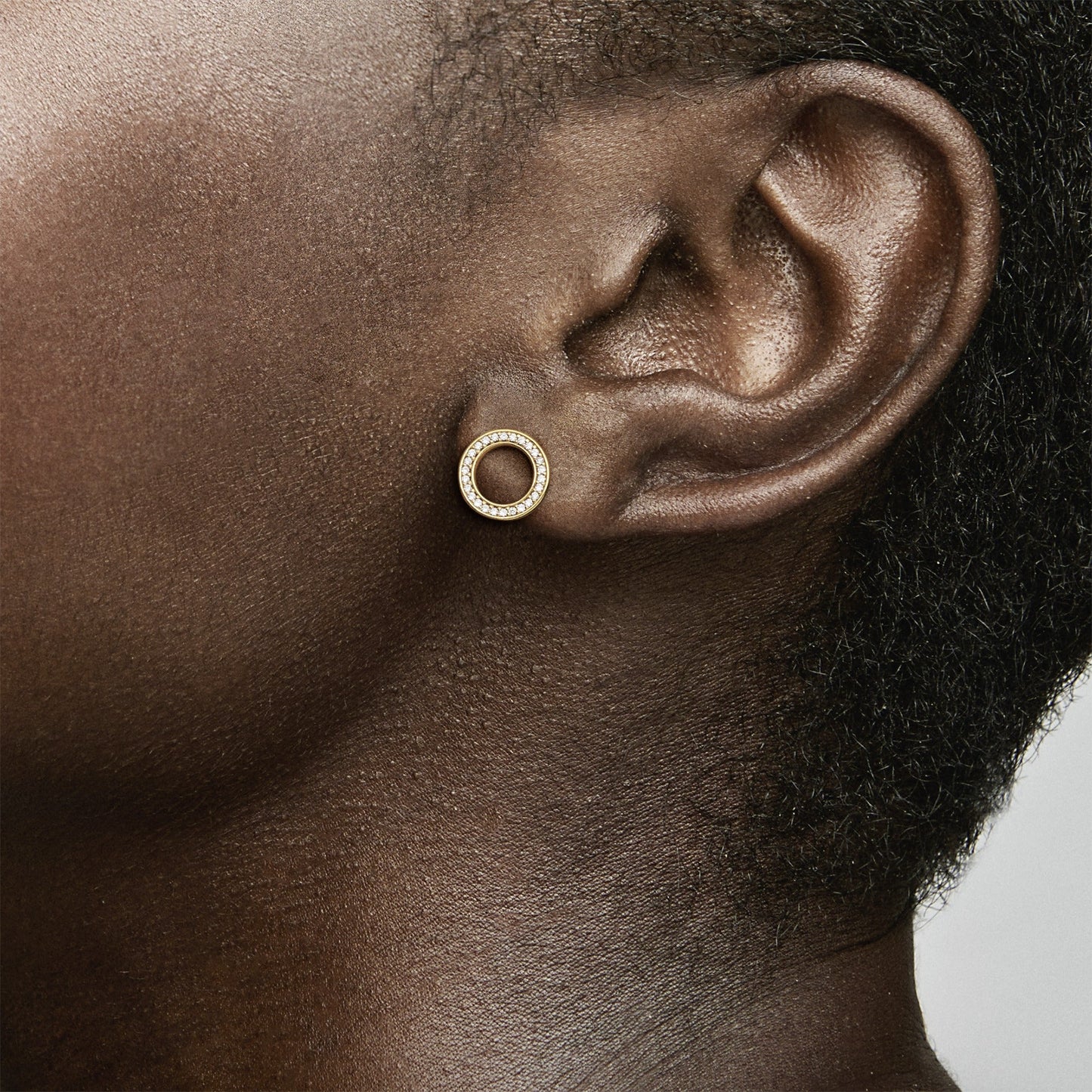 Sparkling Circle Stud Earrings Popular Style Premium Collection